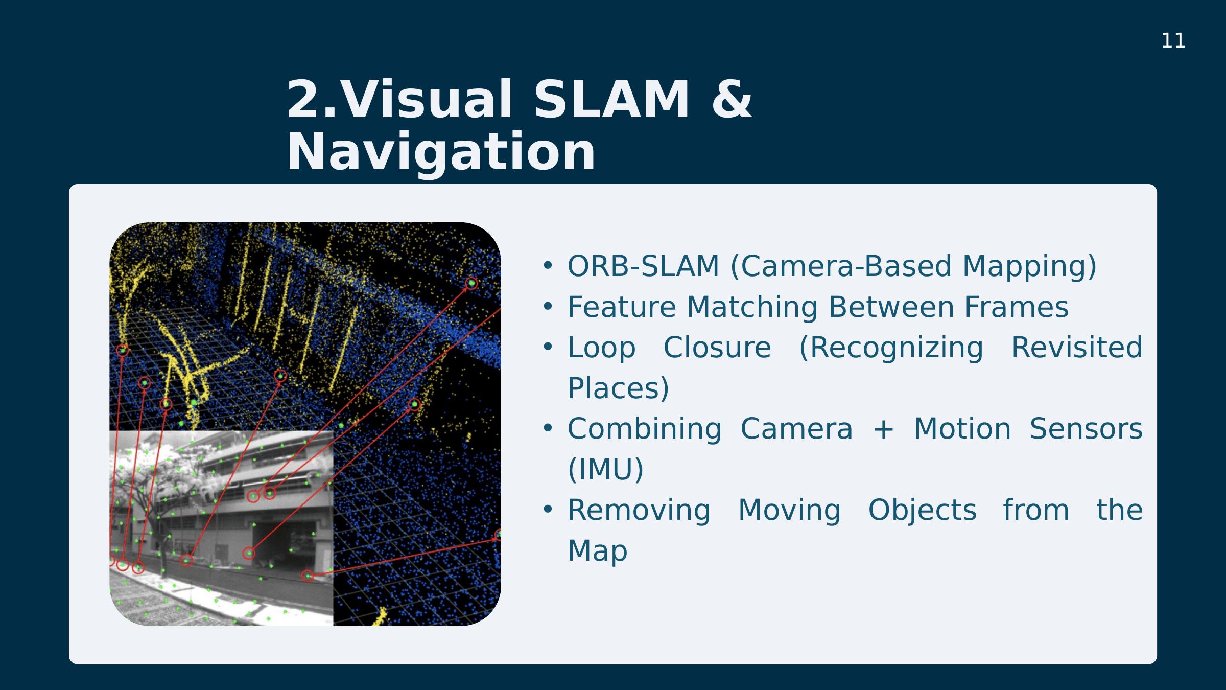 Slide 11: Visual SLAM & navigation