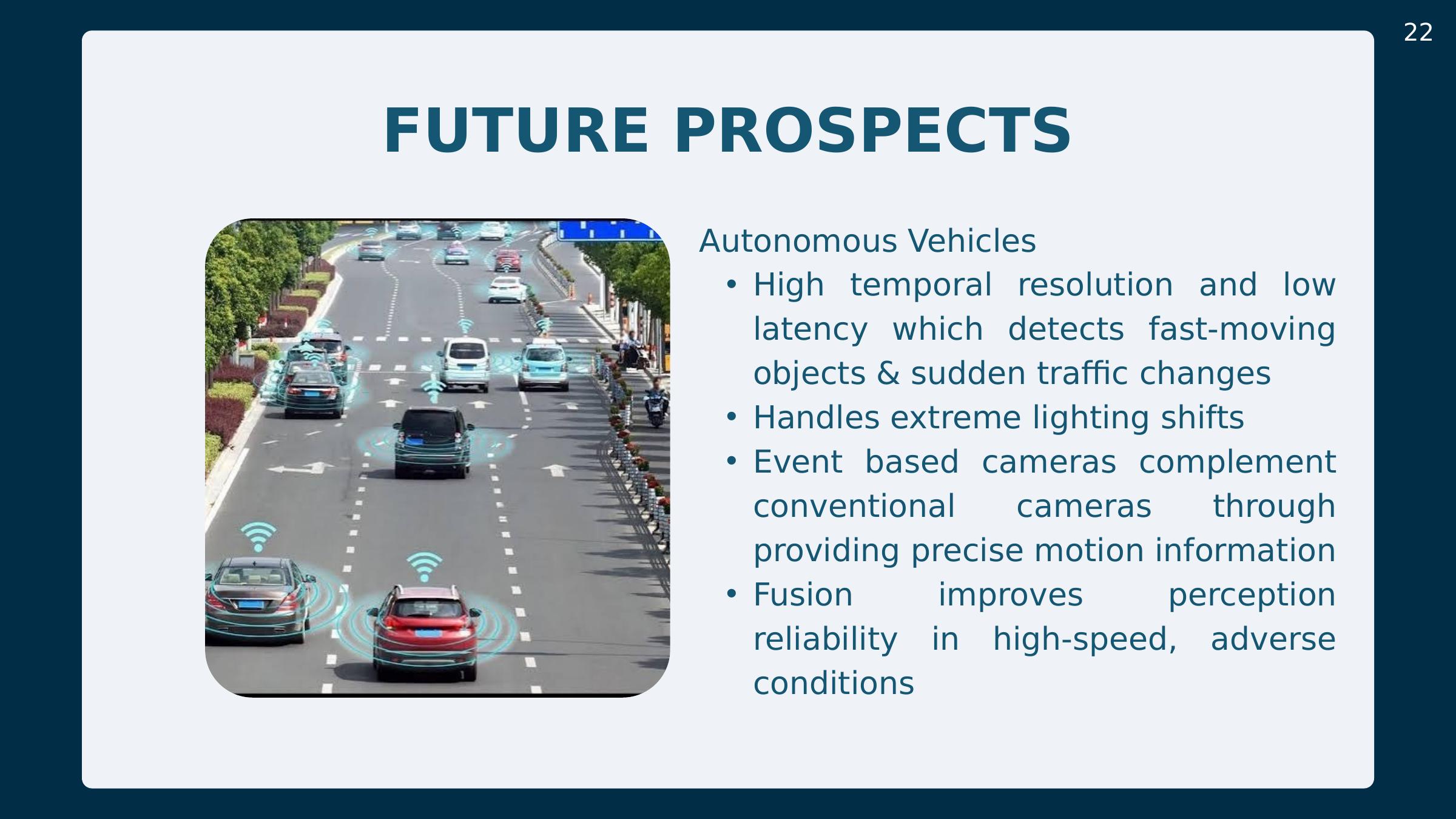 Slide 22: Future prospects — autonomous vehicles